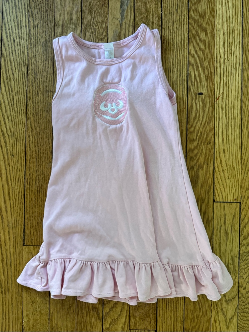 Chicago Cubs Light Pink Ruffle Hem Tank Dress - Size 6